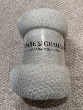 Mark & Graham Soft Knit Throw - Light Gray
